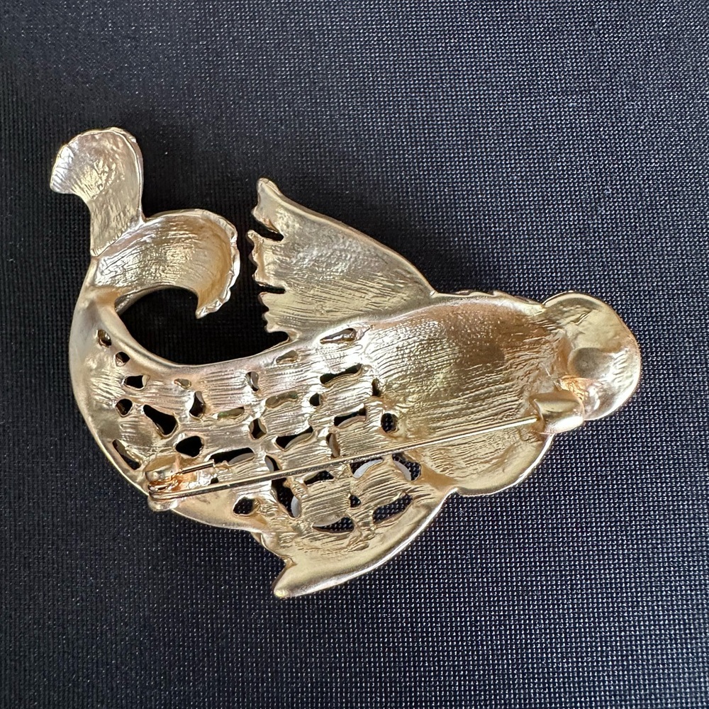 Pearl  Koi Fish Brooch - Picture 3 of 4